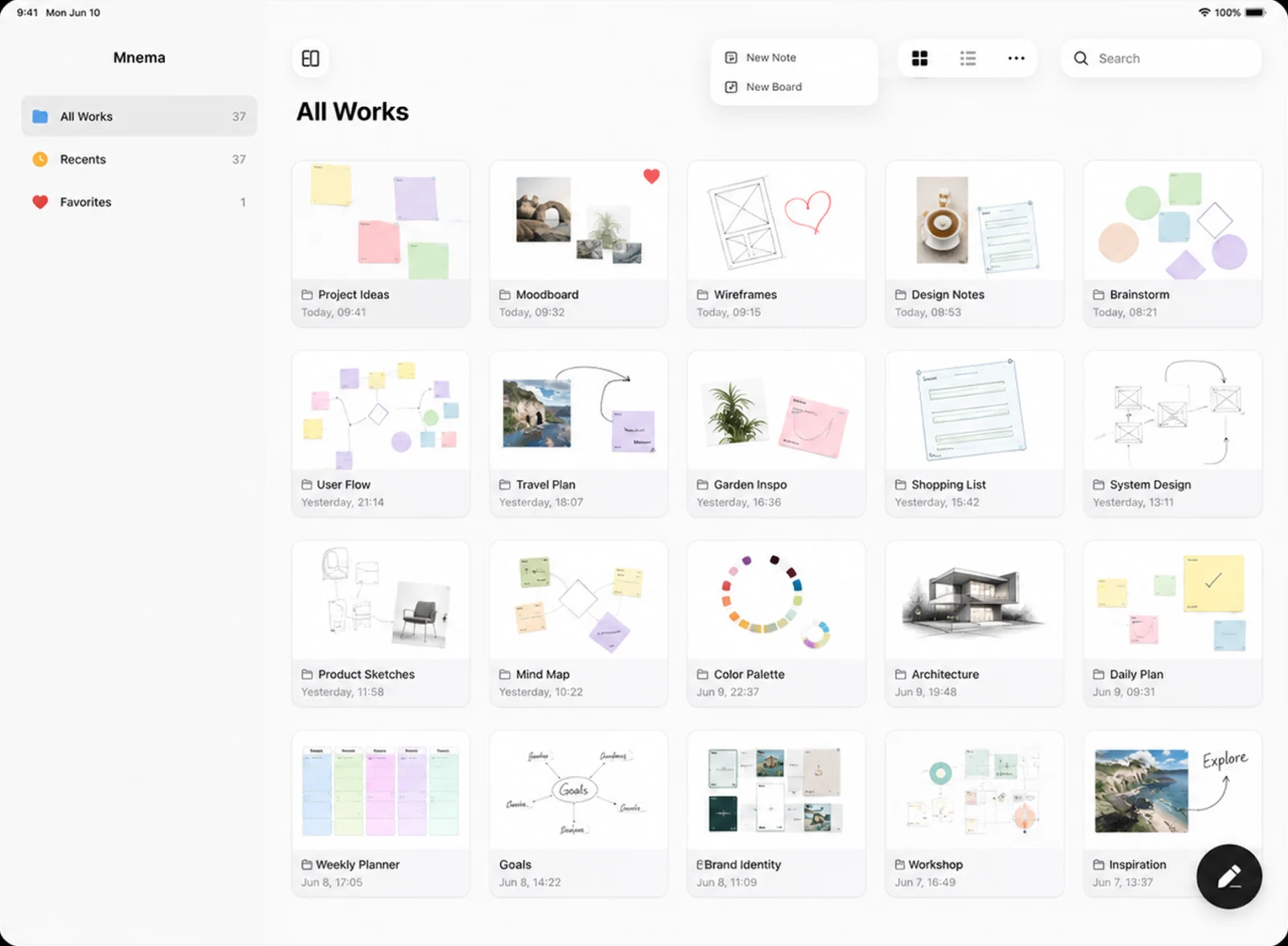 Die Mena-Bibliothek: Moodboards, Wireframes, Mindmaps und Tagespläne
