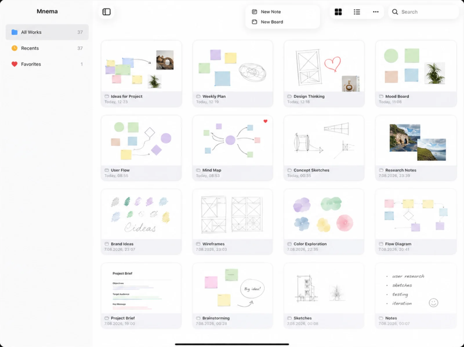 Markenideen, Wireframes, Farbexploration und Flussdiagramme