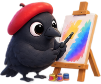 Mena crow exploring an infinite canvas