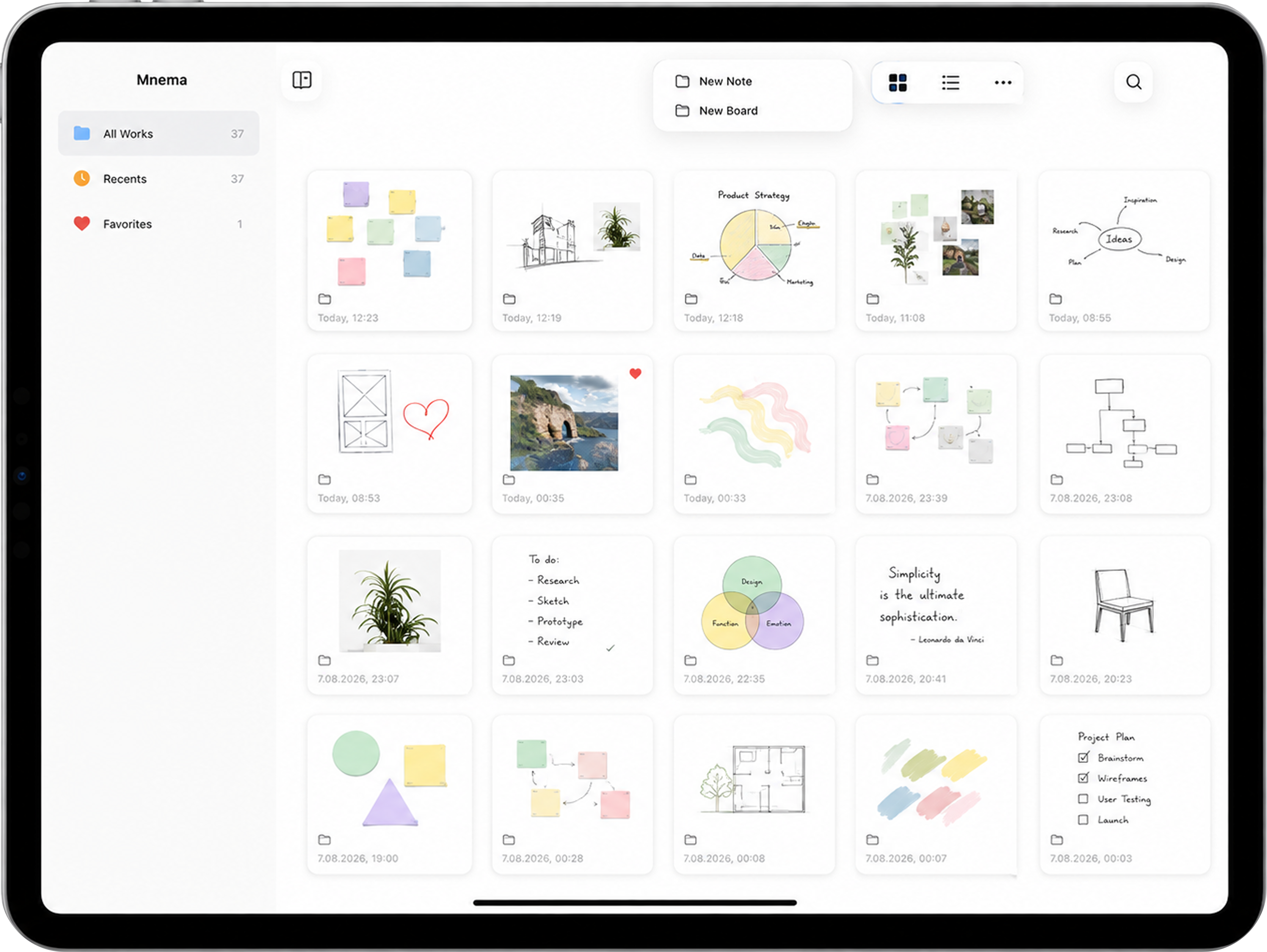 Mena — All Works board library